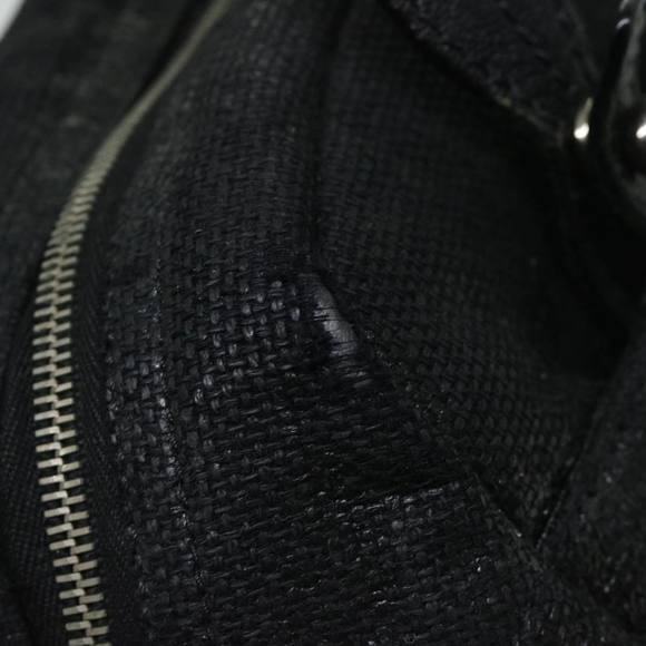 CHANEL Paris Biarritz MM Tote Bag Coated Canvas Black CC Auth bs13031 - Picture 9 of 16